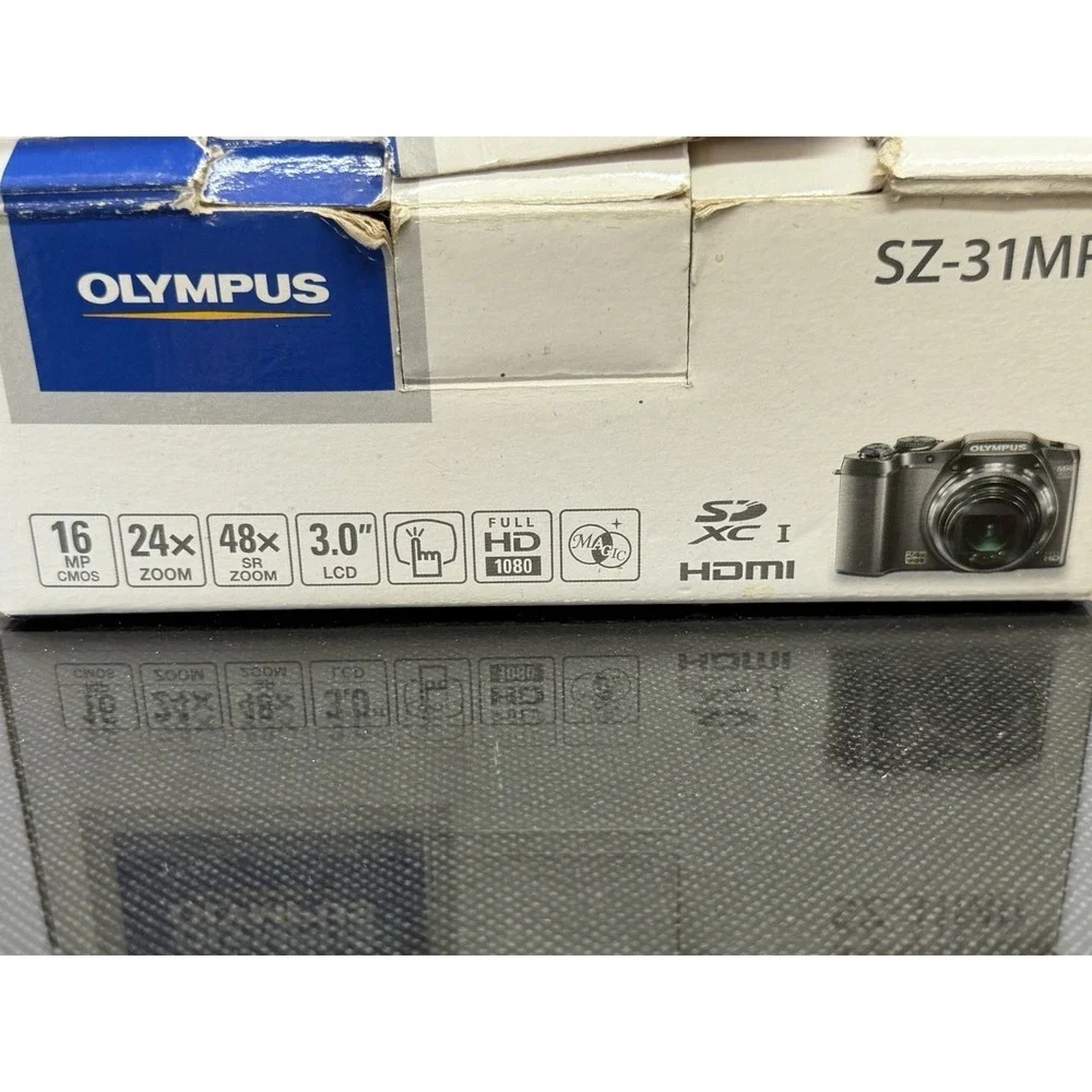 Olympus SZ-31MR Digital Camera 16MP Full HD Silver - Excellent Condition Tested